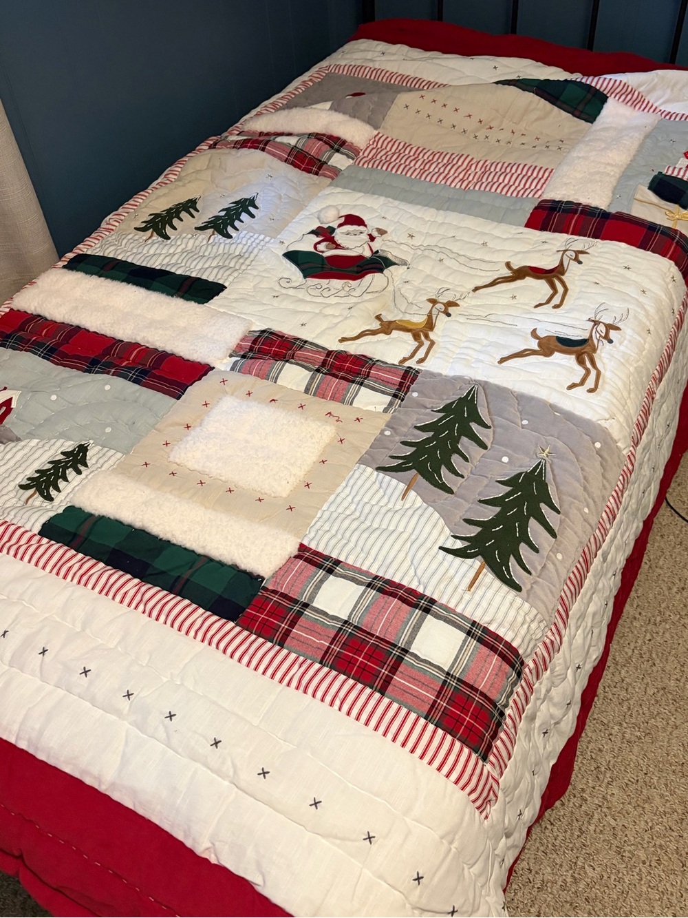 Pottery Barn Kids Heritage Santa quilt